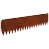 vidaXL Gazonrand 10 st 103 x 25 cm Staal Roestkleurig