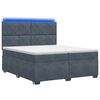 vidaXL Boxspringbed met matras Donkergrijs 200 x 200 cm Fluweel