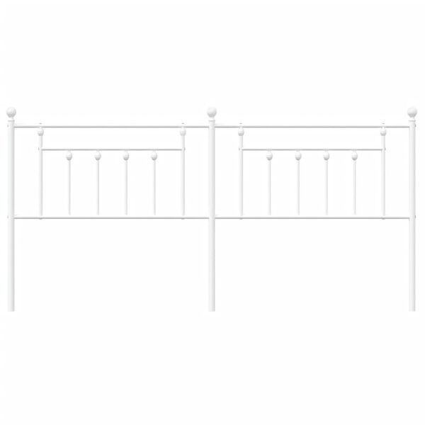 vidaXL Hoofdbord 200 cm metaal wit