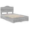 vidaXL Bedframe met hoofdeinde Grijs Sonoma 135 x 190 cm Bewerkt hout