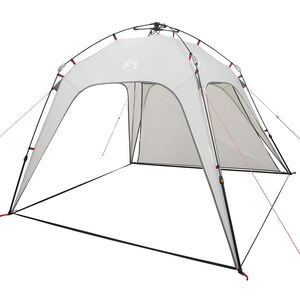 vidaXL Directe Tent met opslag Grijs 260 x 260 x 197 cm Staal
