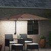vidaXL Tuinparasol Taupe 248.5 x 247.5 x 160 cm Stof