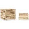 vidaXL 2-delige Loungeset pallet ge&iuml;mpregneerd grenenhout
