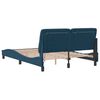 vidaXL Bedframe met LED zonder matras fluweel blauw 140x190 cm