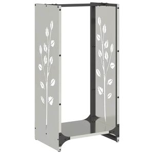 vidaXL Brandhoutrek 40x30x80 cm roestvrij staal