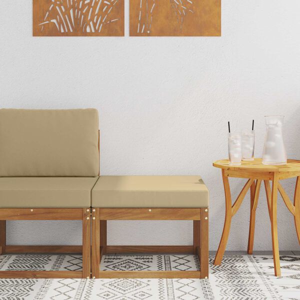 vidaXL Buiten Voetenbank Massief Acaciahout Naturel