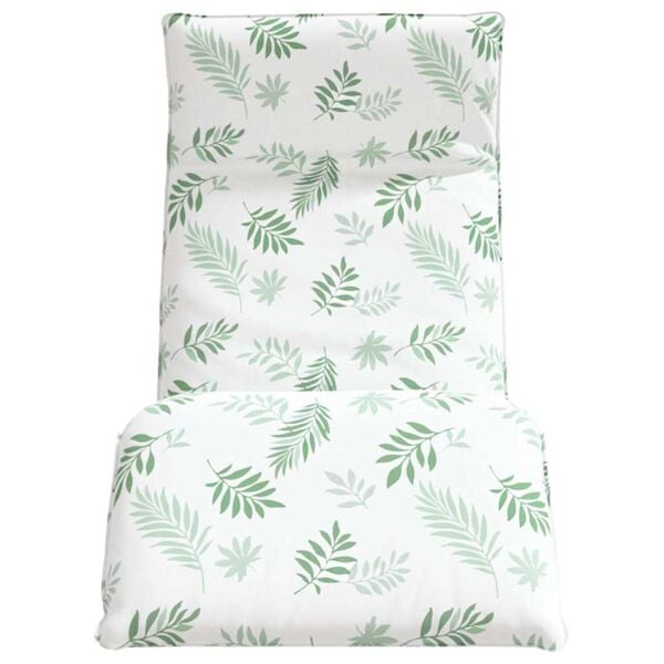 vidaXL Opvouwbare ligstoel Bladpatroon 175x54x8,5 cm Oxford stof