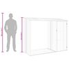 vidaXL Brandhoutschuur 245x98x159 cm gegalvaniseerd staal groen