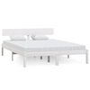 vidaXL Bedframe massief grenenhout wit 135x190 cm 4FT6 Double