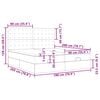 vidaXL Ottoman bed met matrassen en LED's 180x200cm stof donkerbruin