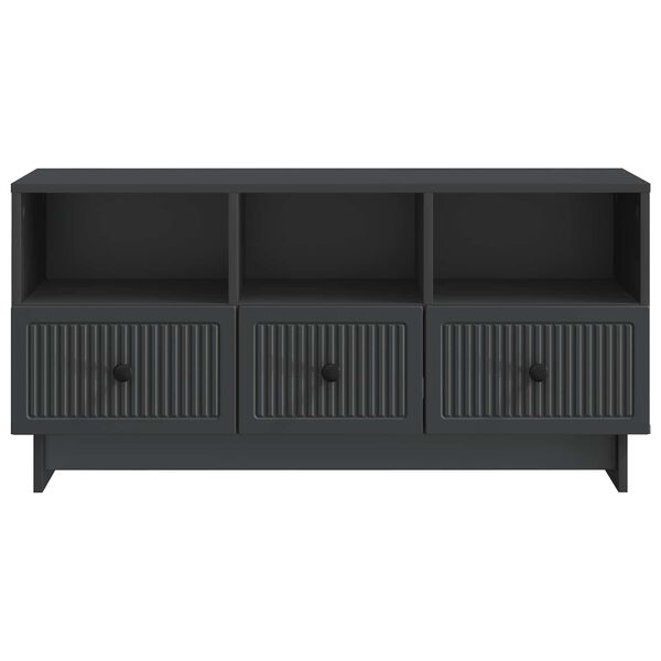 vidaXL TV-kast met lade Zwart 102 x 34,5 x 50 cm Bewerkt hout