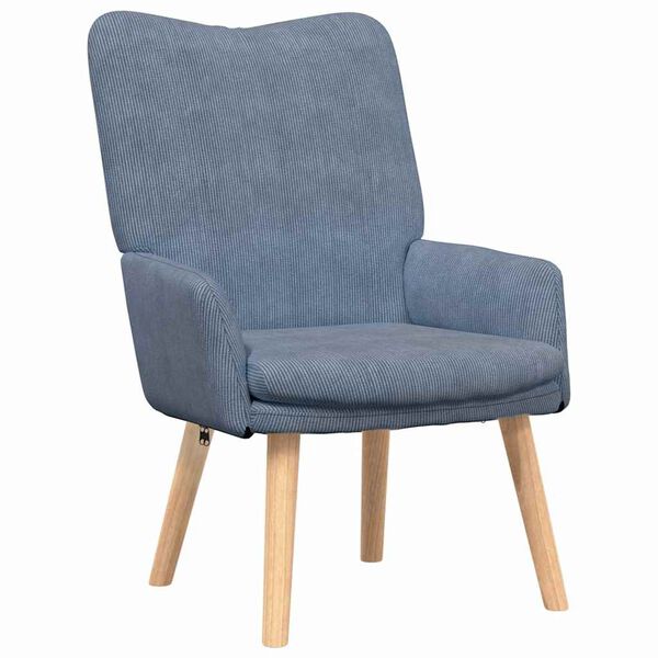 vidaXL Fauteuil Blauw 63 x 67 x 94 cm Sherpa Stof