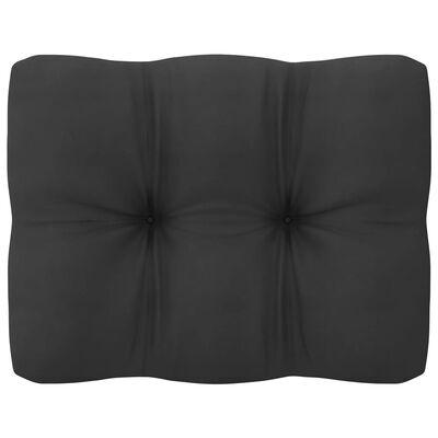 vidaXL 11-delige Loungeset met kussens massief grenenhout zwart