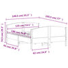 vidaXL Bedframe zonder matras massief grenenhout wasbruin 135x190 cm
