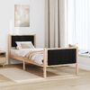 vidaXL Bedframe Bruin en zwart 75 x 190 cm Massief grenenhout
