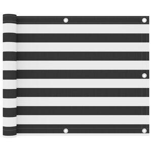 vidaXL Balkonscherm 75x400 cm oxford stof antraciet en wit