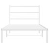 vidaXL Bedframe met hoofdbord metaal wit 100x190 cm