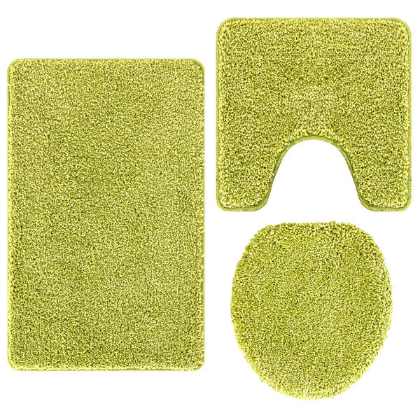 vidaXL Antislip Badmat Set 3 pcs Groen PP