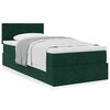 vidaXL Ottoman bed met matras 100x200 cm fluweel donkergroen