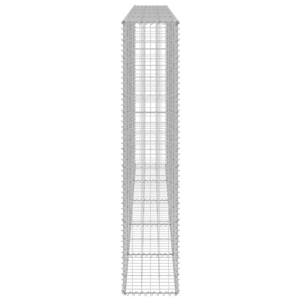 vidaXL Schanskorfmuur met deksels 300x30x150 cm gegalvaniseerd staal