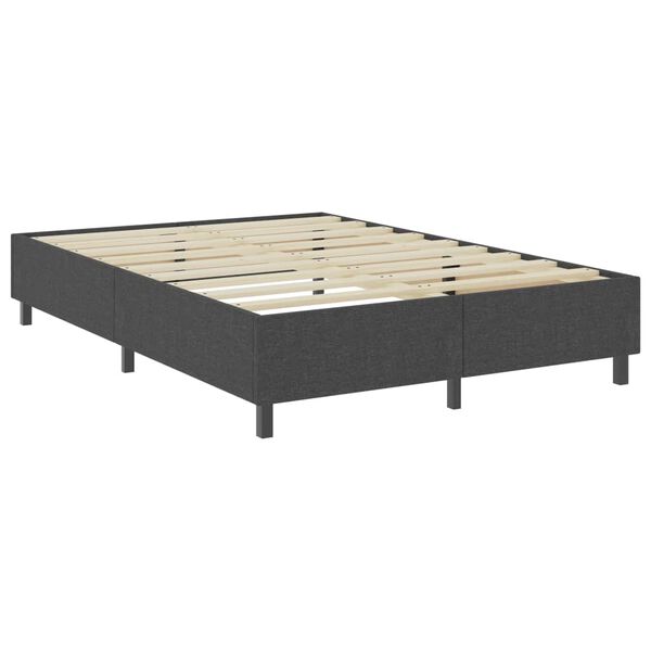vidaXL Boxspring stof donkergrijs 180x200 cm