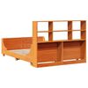 vidaXL Bed met boekenkast zonder matras hout wasbruin 120x190 cm