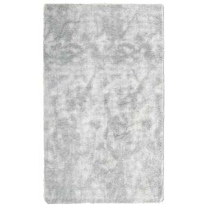 vidaXL Hoogpolig vloerkleed NAVARRA 60x100 cm polyester zilvergrijs