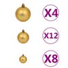 vidaXL 100-delige Kerstballenset 3/4/6 cm bruin/bronskleur/goudkleurig