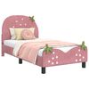 vidaXL Bedframe voor kinderen met hoofdbord Roze 80 x 160 cm Fluweel