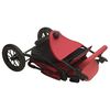vidaXL Kinderwagen staal rood