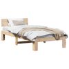 vidaXL Bedframe met hoofdeinde Naturel 75 x 190 cm Massief grenenhout