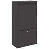 vidaXL Pakket inwerp box met opslag Zwart 44 x 22 x 82 cm Staal