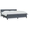 vidaXL Boxspring met matras fluweel donkergrijs 180x210 cm