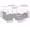 vidaXL Tuin Sofa Set 7 pcs Bruin en Cr&egrave;me Poly rattan, staal en glas