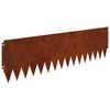 vidaXL Gazonrand 10 st 103 x 30 cm Staal Roestig