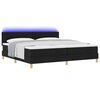 vidaXL LED Box Spring Bed met matras met LED Zwart 200 x 200 cm Stof