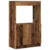 vidaXL Hoge kast 63x33x100 cm bewerkt hout oud houtkleurig