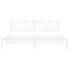 vidaXL Bedframe met hoofdbord metaal wit 193x203 cm
