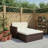 vidaXL 2-delige Loungeset met kussens poly rattan bruin