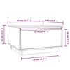 vidaXL Salontafel 55x56x32 cm massief grenenhout wit