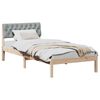 vidaXL Bedframe Bruin en lichtgrijs 90 x 190 cm Massief grenenhout
