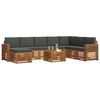 vidaXL Sofa-Sets 9 pcs Natuurlijk en Antraciet Massief Acaciahout