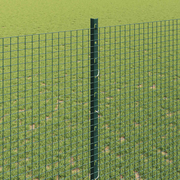 vidaXL Hek met Paal Groen 1,4 x 10 m Staal en PVC