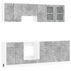 vidaXL Keukenkastenset Lyon 8 pcs 240 x 46 x 81,5 cm Bewerkt hout
