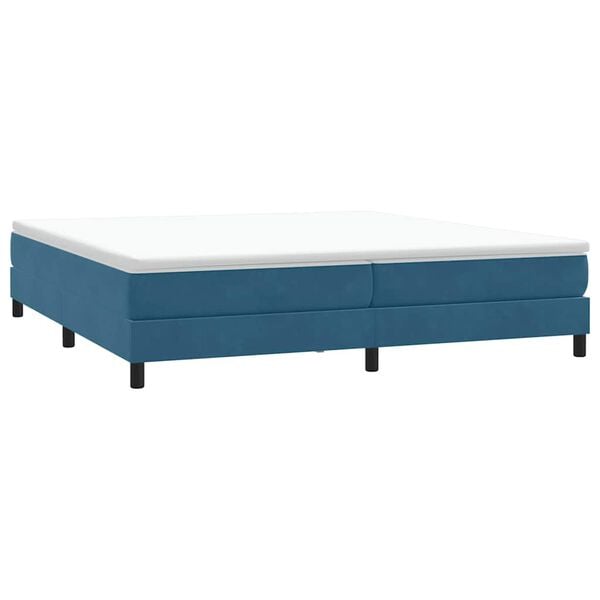 vidaXL Boxspring zonder matras fluweel donkerblauw 200x210 cm