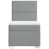 vidaXL Boxspring met matras stof lichtgrijs 80x200 cm