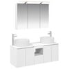 vidaXL Badkamerkastenset 4 pcs Wit 100 x 14,5 x 70 cm Bewerkt hout