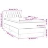 vidaXL Boxspring met matras en LED stof lichtgrijs 90x200 cm