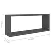 vidaXL Wandschappen kubus 6 st 60x15x23 cm bewerkt hout grijs