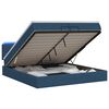 vidaXL Ottoman Bed met Matrassen en LED Blauw 200 x 200 cm Stof
